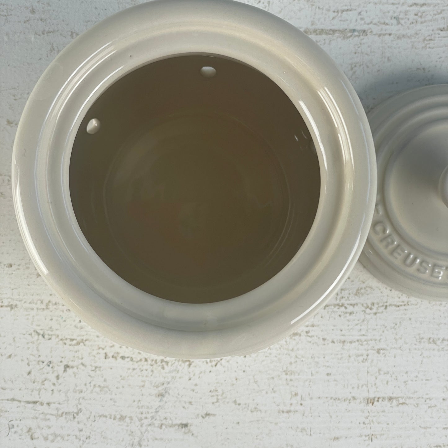 Le Creuset hvidløgskrukke