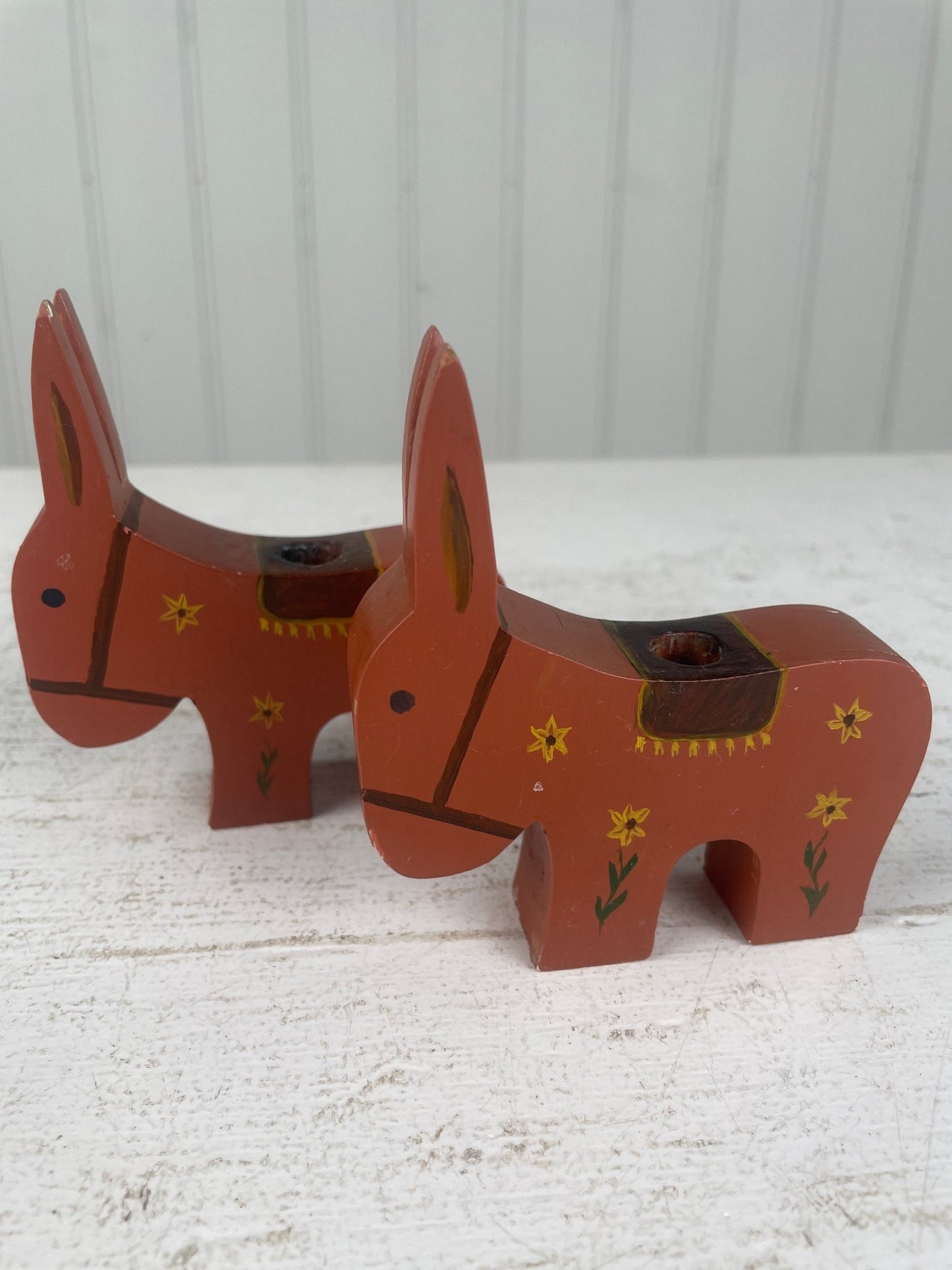 Håndmalede æsler til små stearinlys - Mission Afrika Genbrug