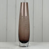 Musselmalet vase i glas - Mission Afrika Genbrug