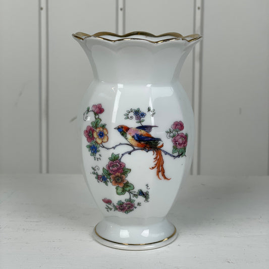 Silesia vase med fuglemotiv - Mission Afrika Genbrug