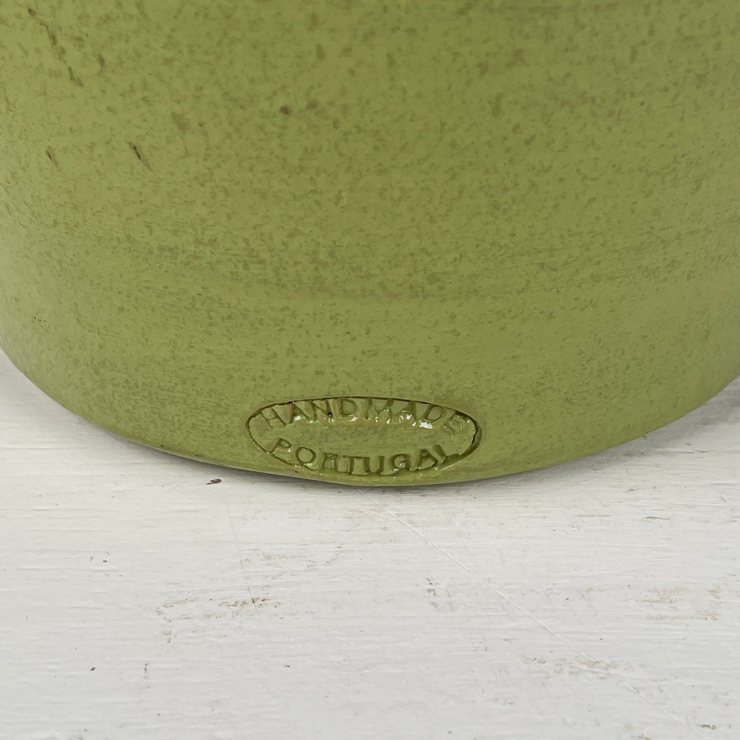 Stor grøn keramik vase - Mission Afrika Genbrug