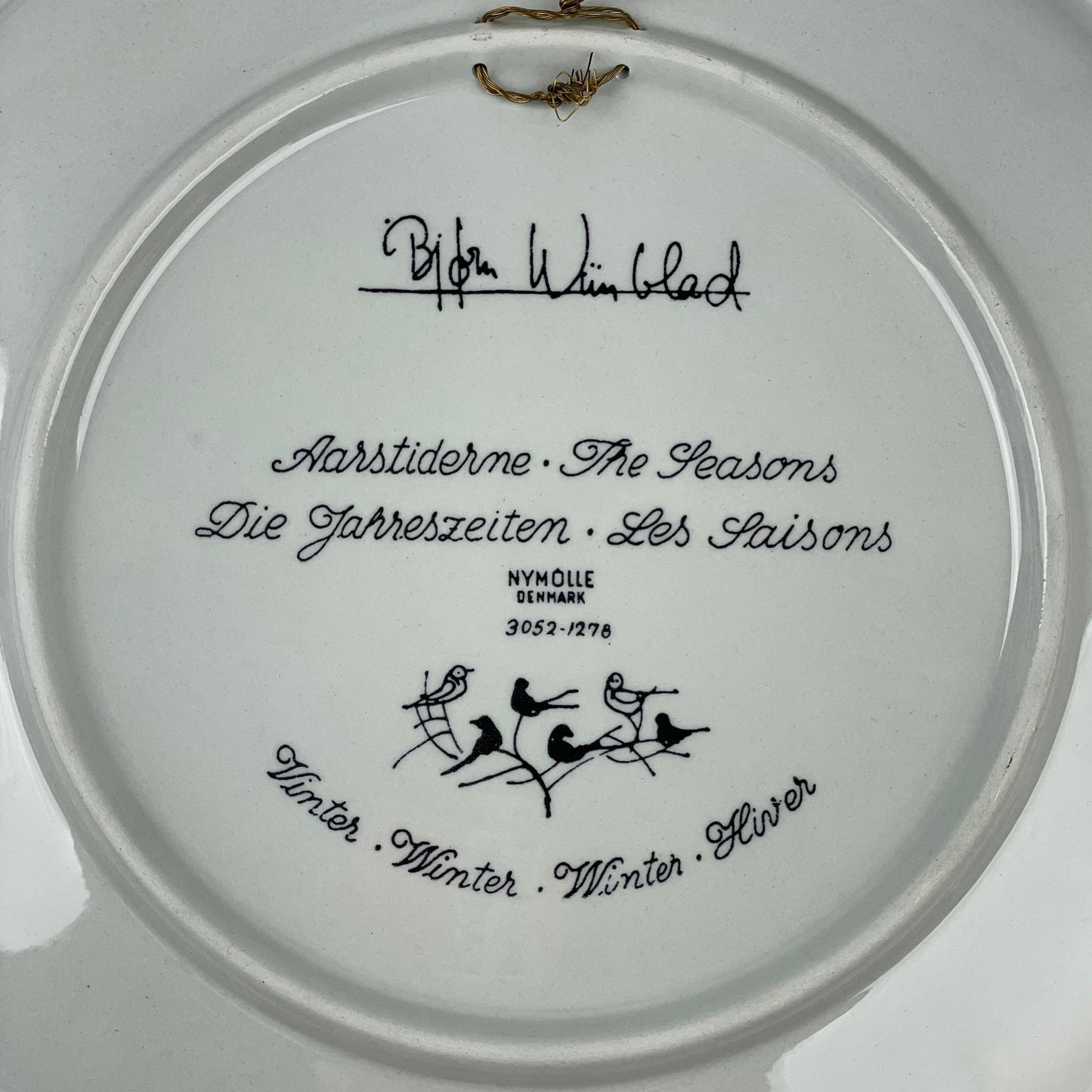 Vægplatte, “Vinter”, Bjørn Wiinblad - Mission Afrika Genbrug