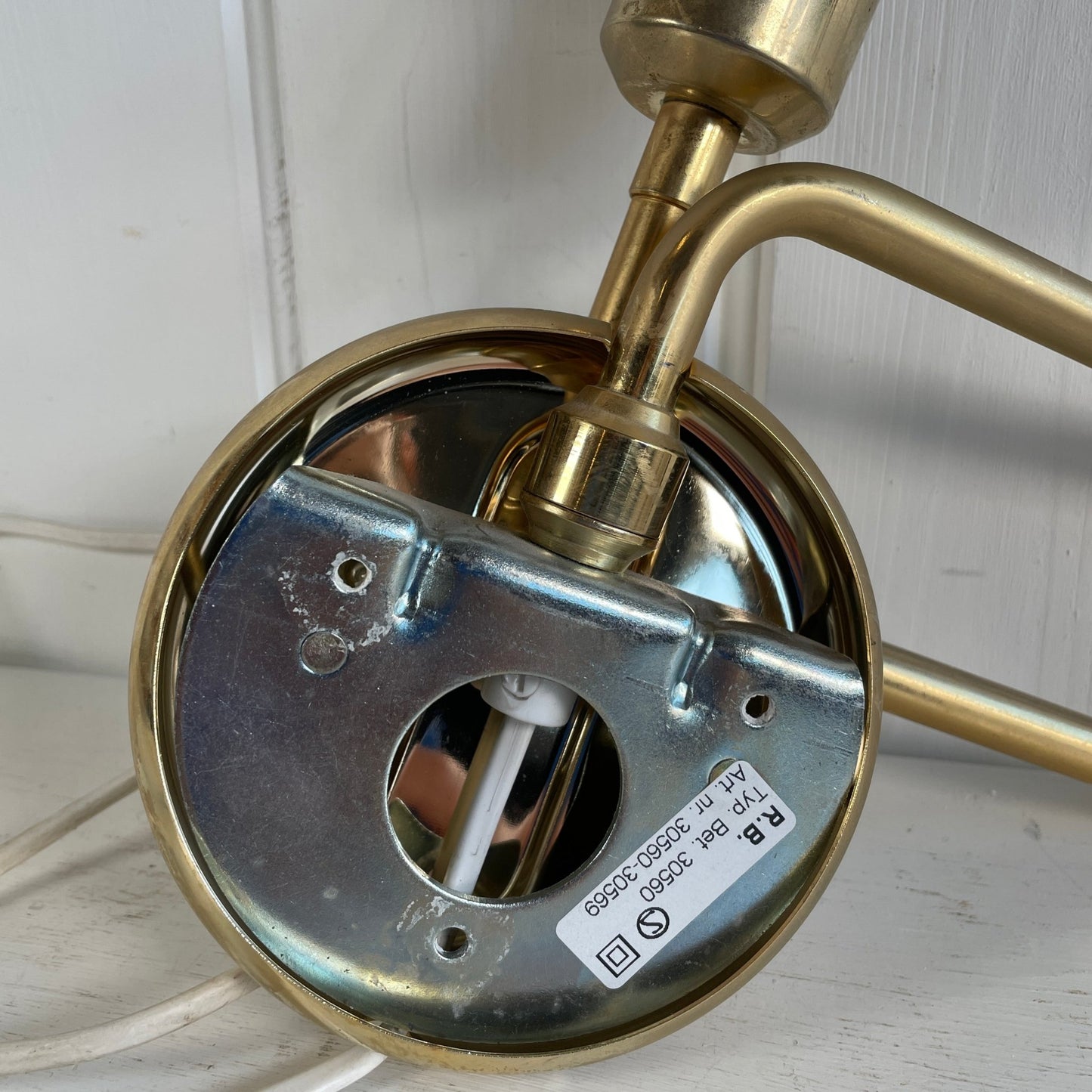 Vintage Messing svingarmslampe - Mission Afrika Genbrug