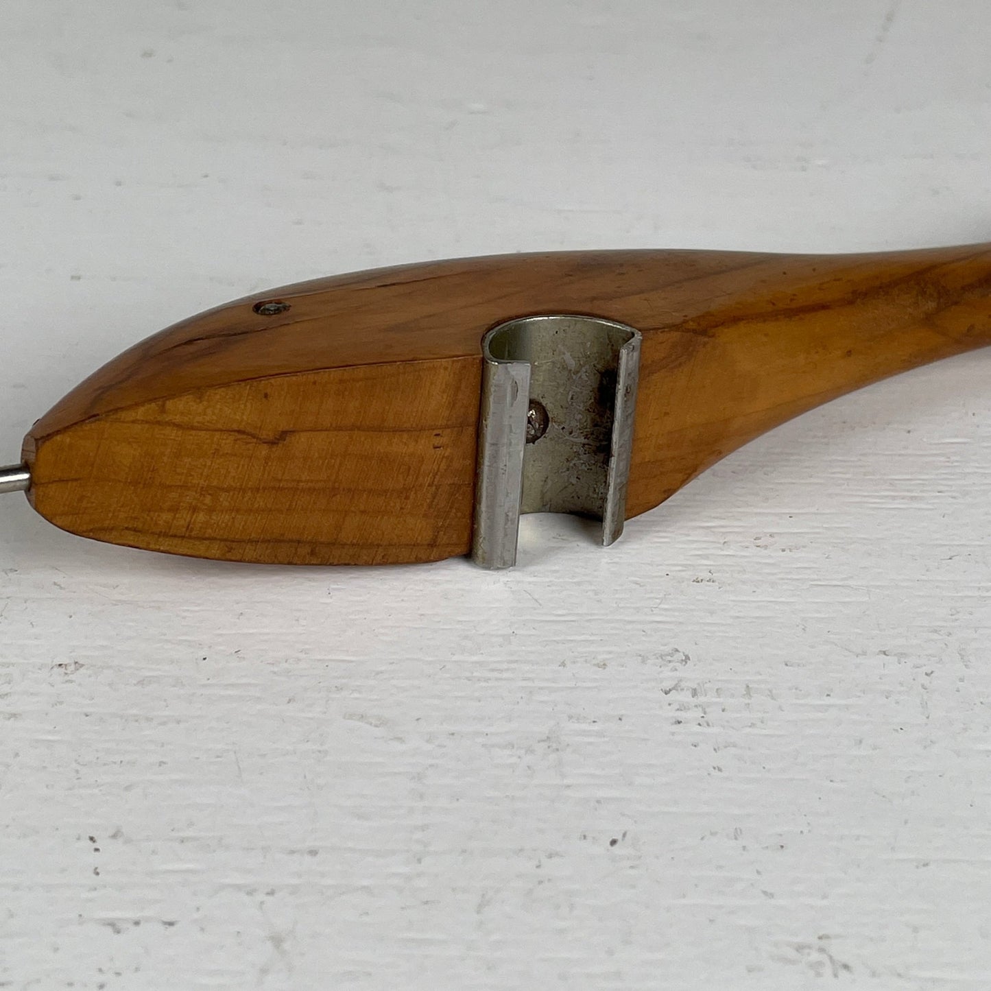 Vintage oplukker og proptrækker i teaktræ - Mission Afrika Genbrug