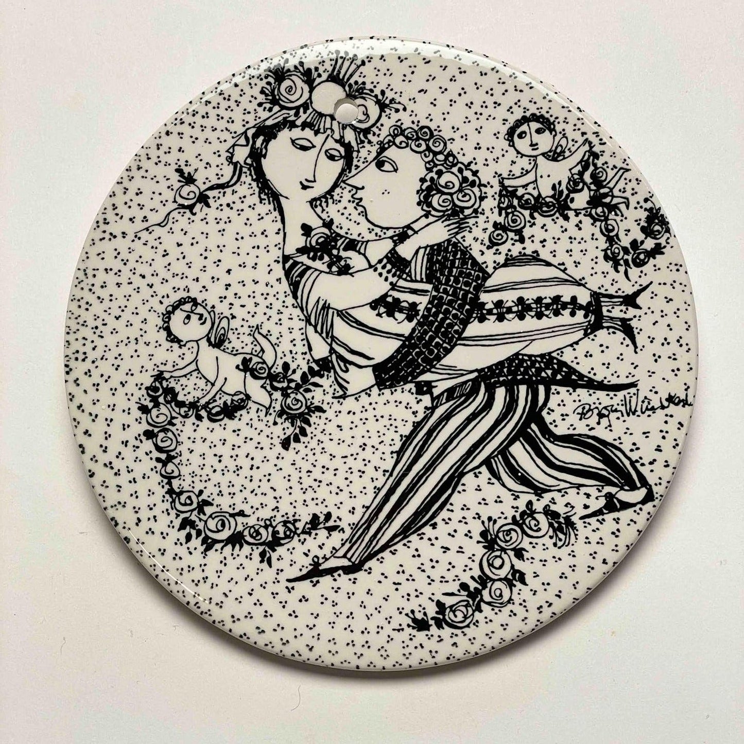 Bjørn Wiinblad platter - Frk. Rose