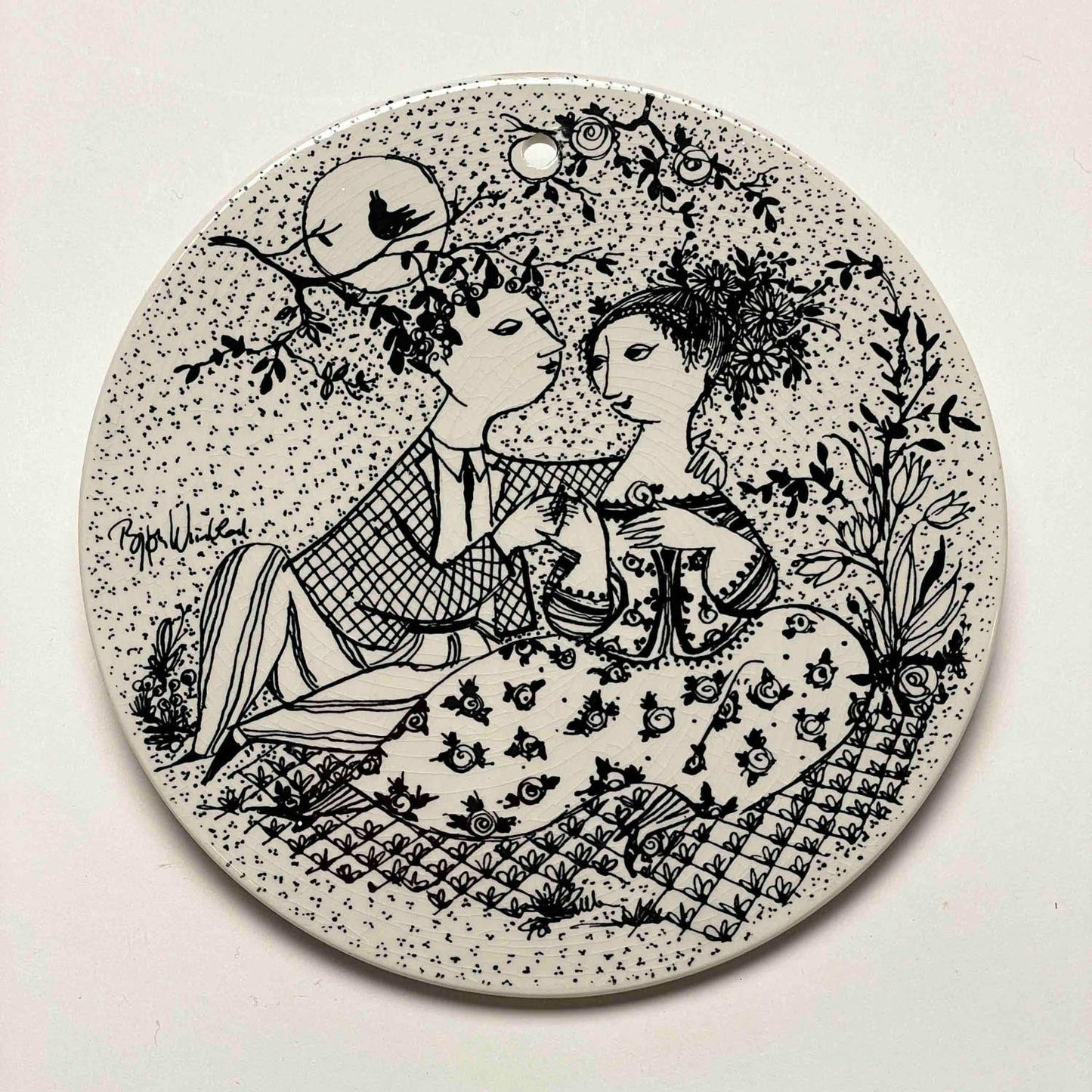 Bjørn Wiinblad platter - Frk. Rose