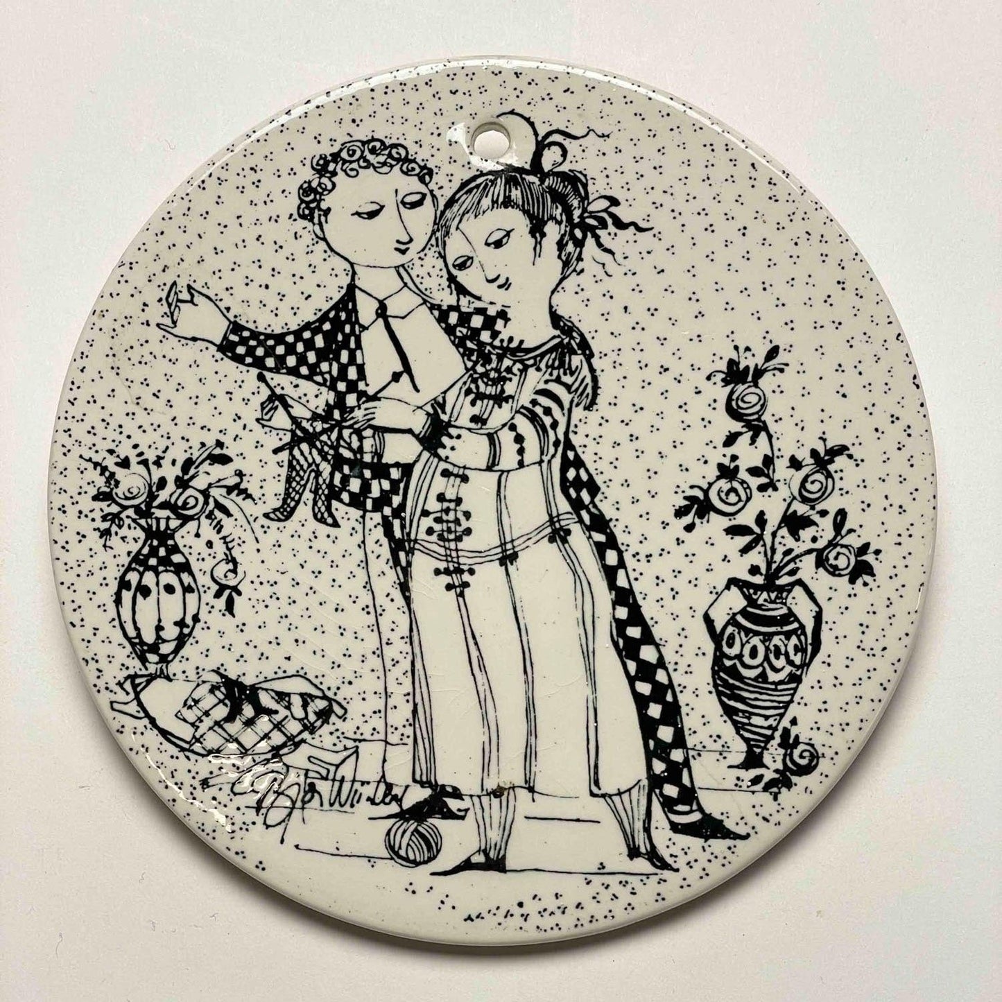 Bjørn Wiinblad platter - Frk. Rose