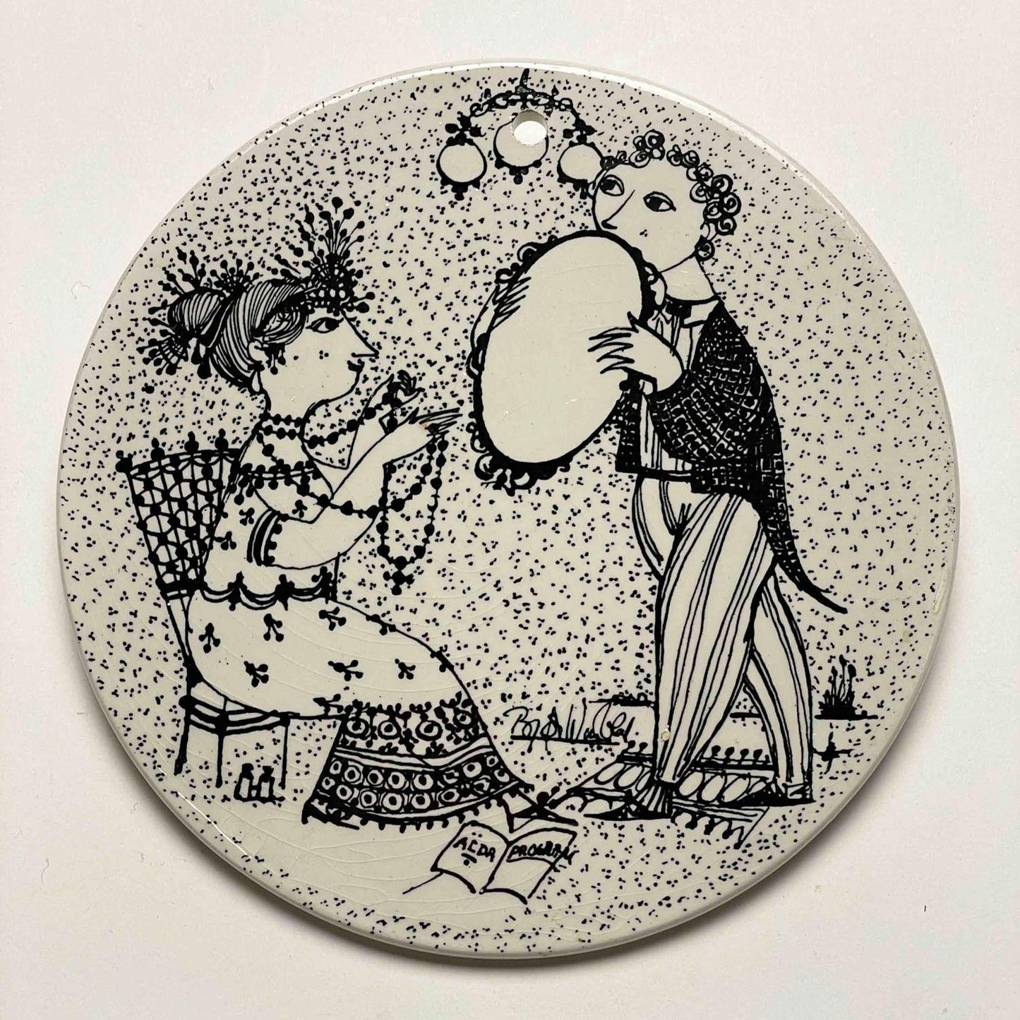 Bjørn Wiinblad platter - Frk. Rose