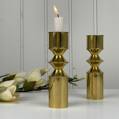 2 stk. lysestager, Messing, Hejl Denmark