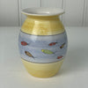 Håndmalet vase med fisk