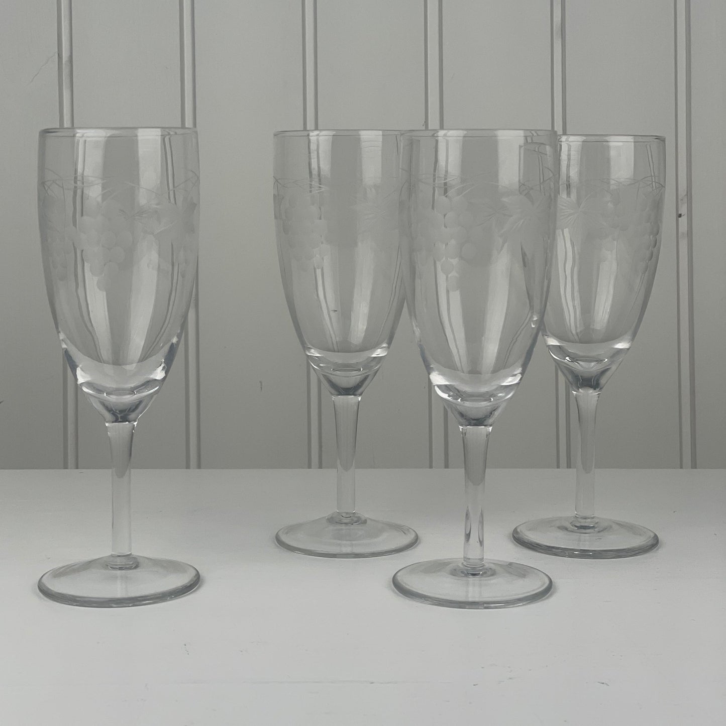 4 stk. Vintage champagneglas - Mission Afrika Genbrug