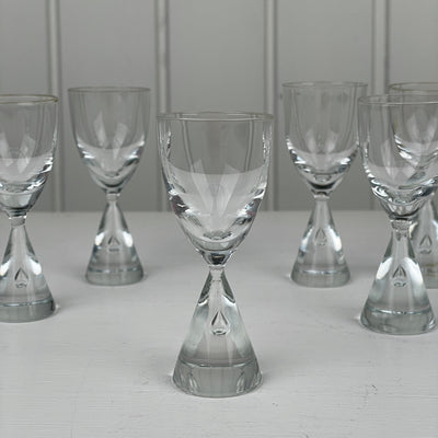 6 stk. Holmegaard Princess snapseglas