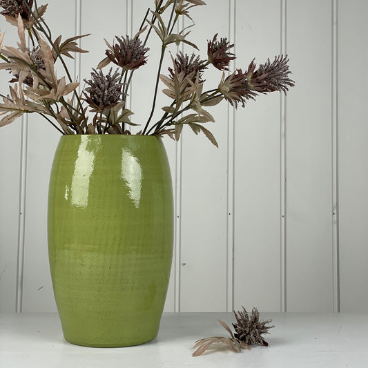 Stor grøn keramik vase