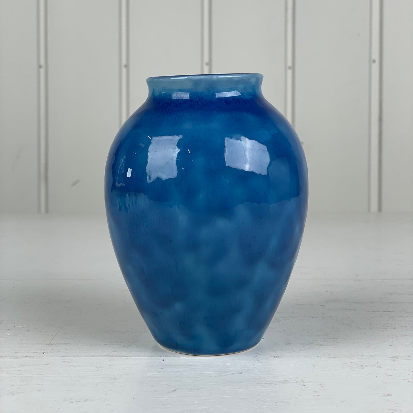 Knabstrup, blå keramik vase