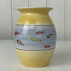 Håndmalet vase med fisk