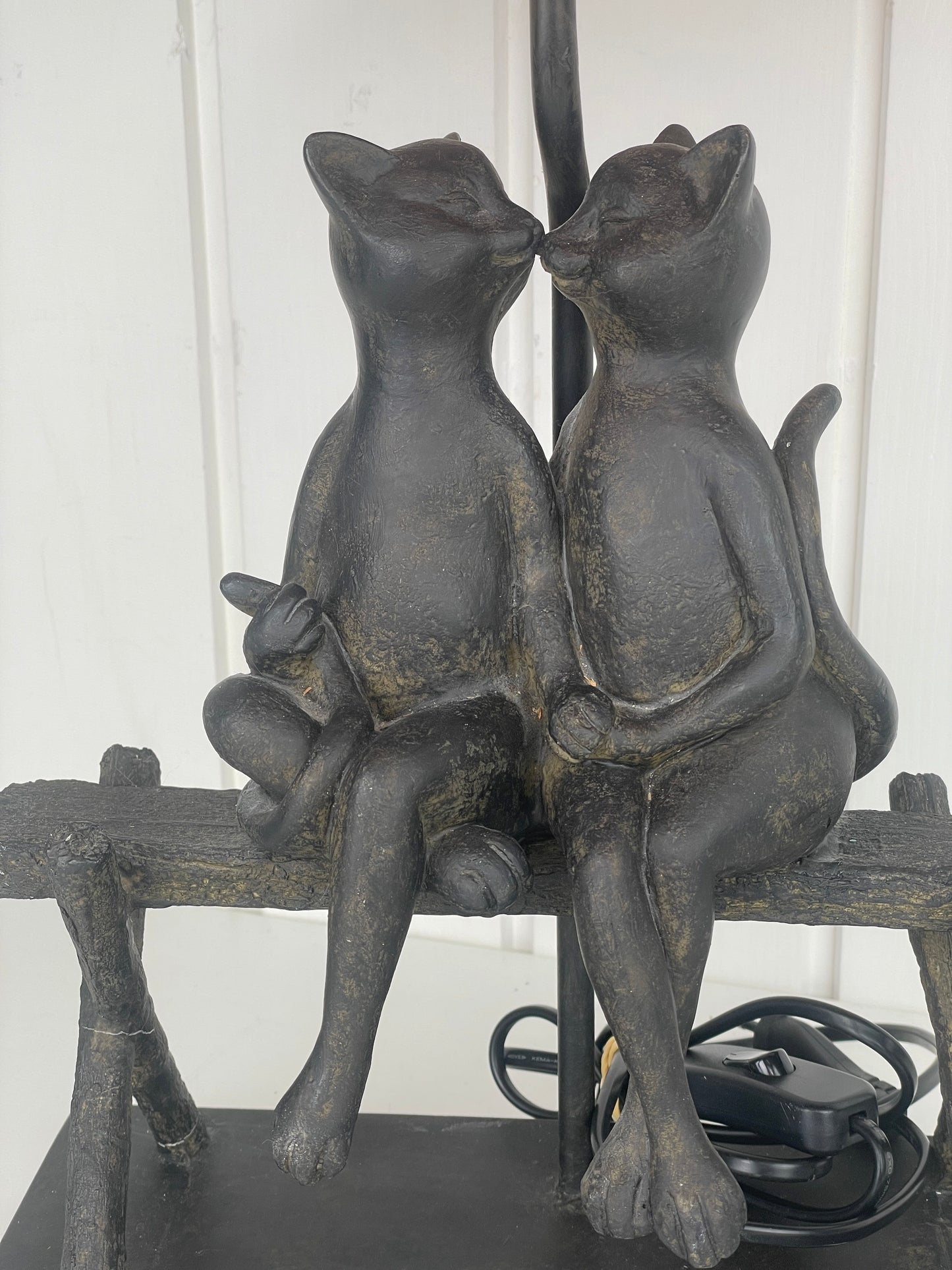 Vintage kattelampe med skærm