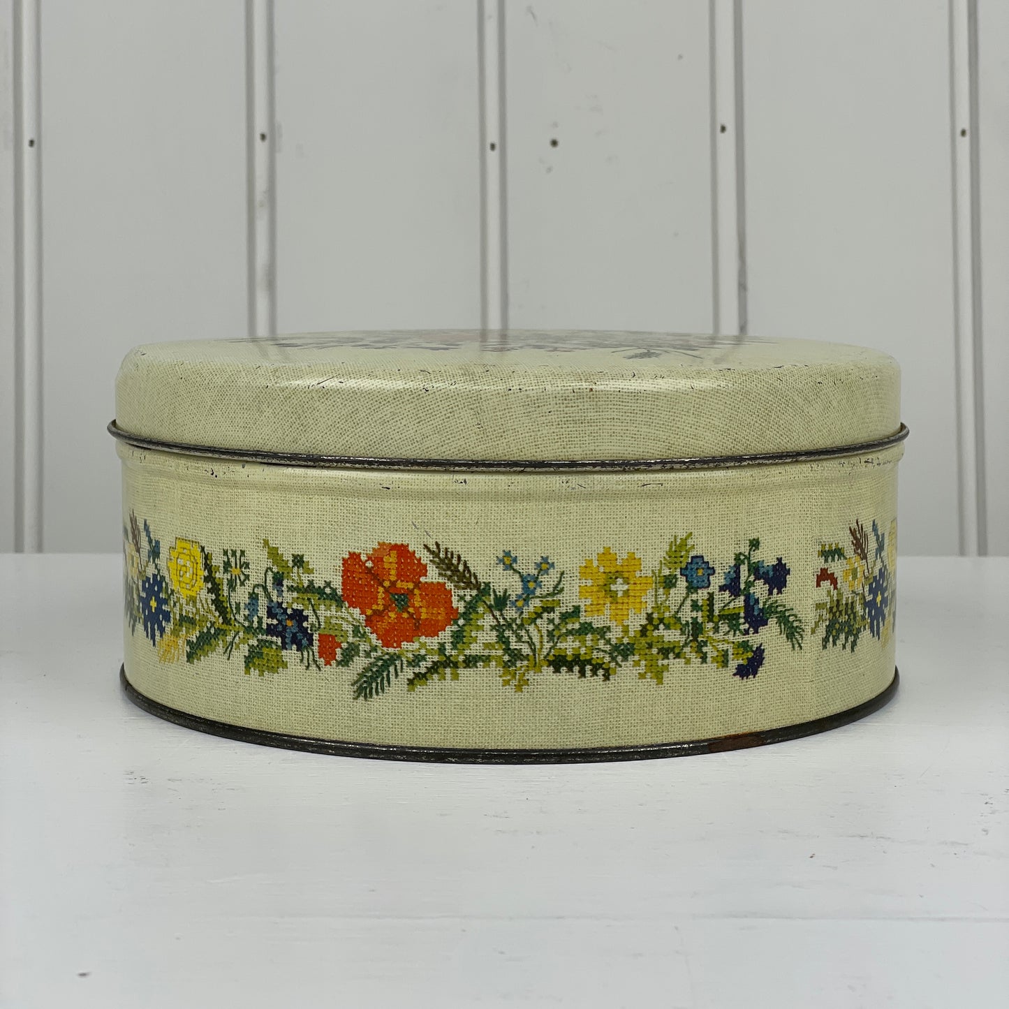 Vintage kagedåse med blomstermotiver, Glud & Marstrand