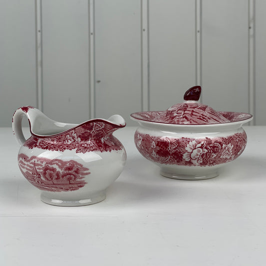 Sæt, Sukkerskål og flødekande, Engelsk fajance