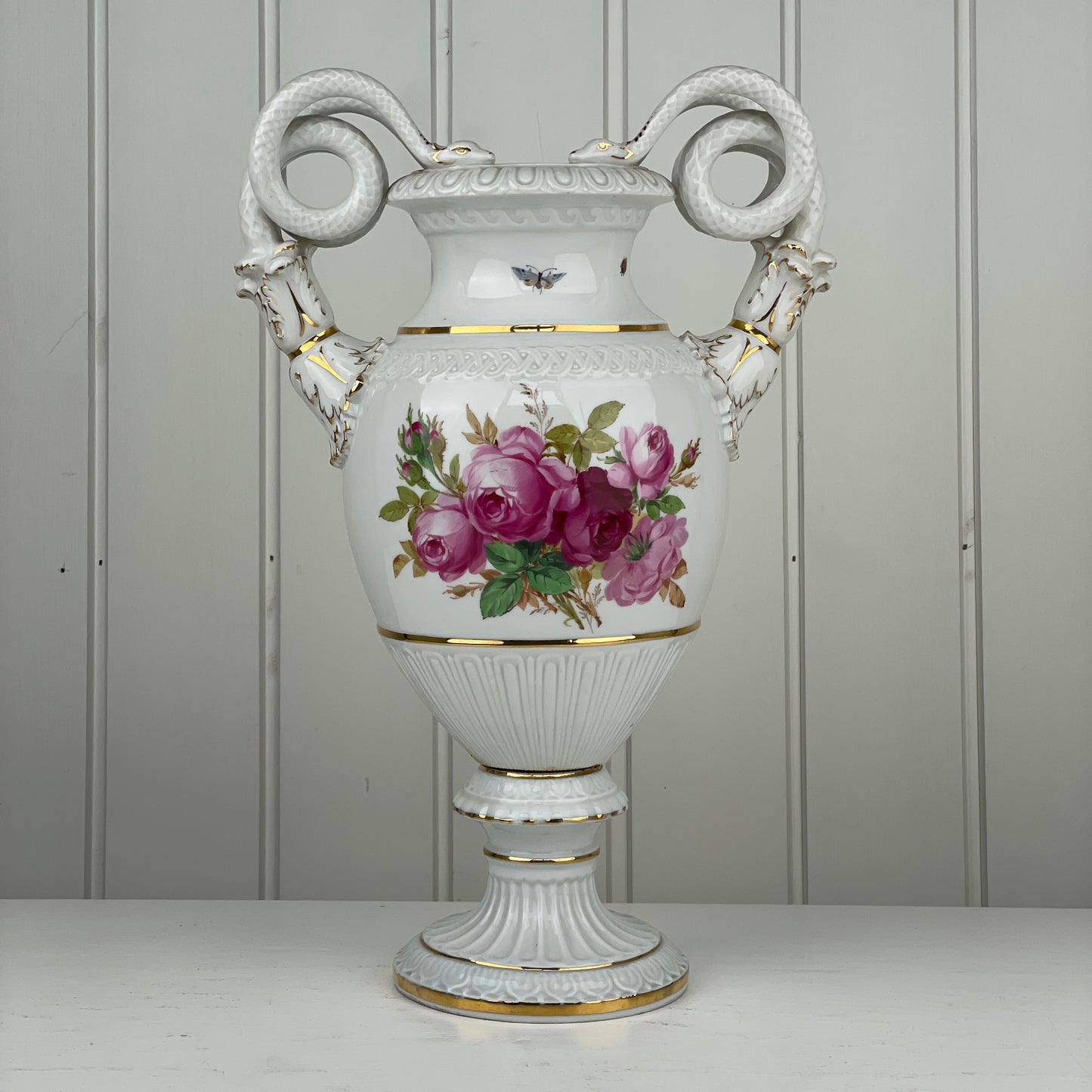 Stor antik håndmalet vase