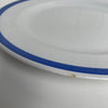 Aluminia fad rundt med blå stribe i kanten. 33 cm. i diameter. - Mission Afrika Genbrug