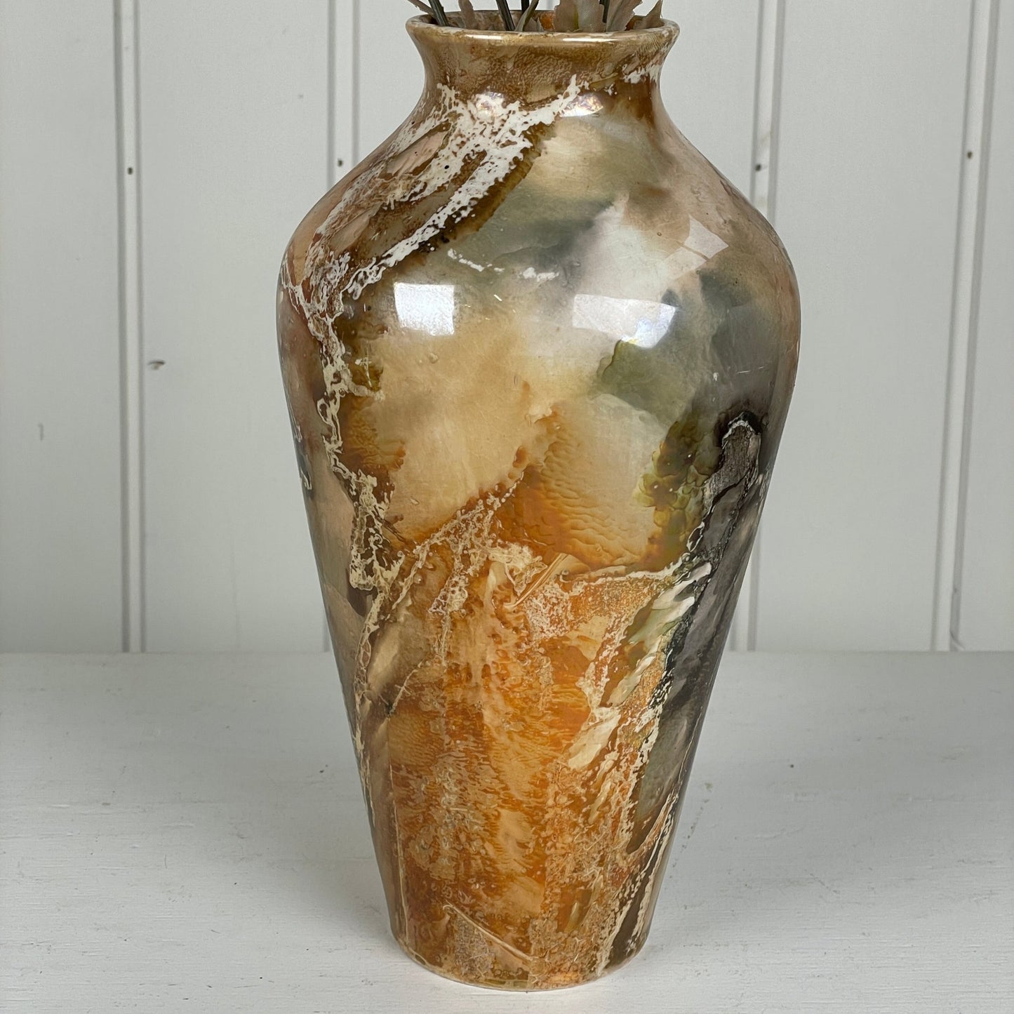 Arabia finsk art deco fajance vase - Mission Afrika Genbrug