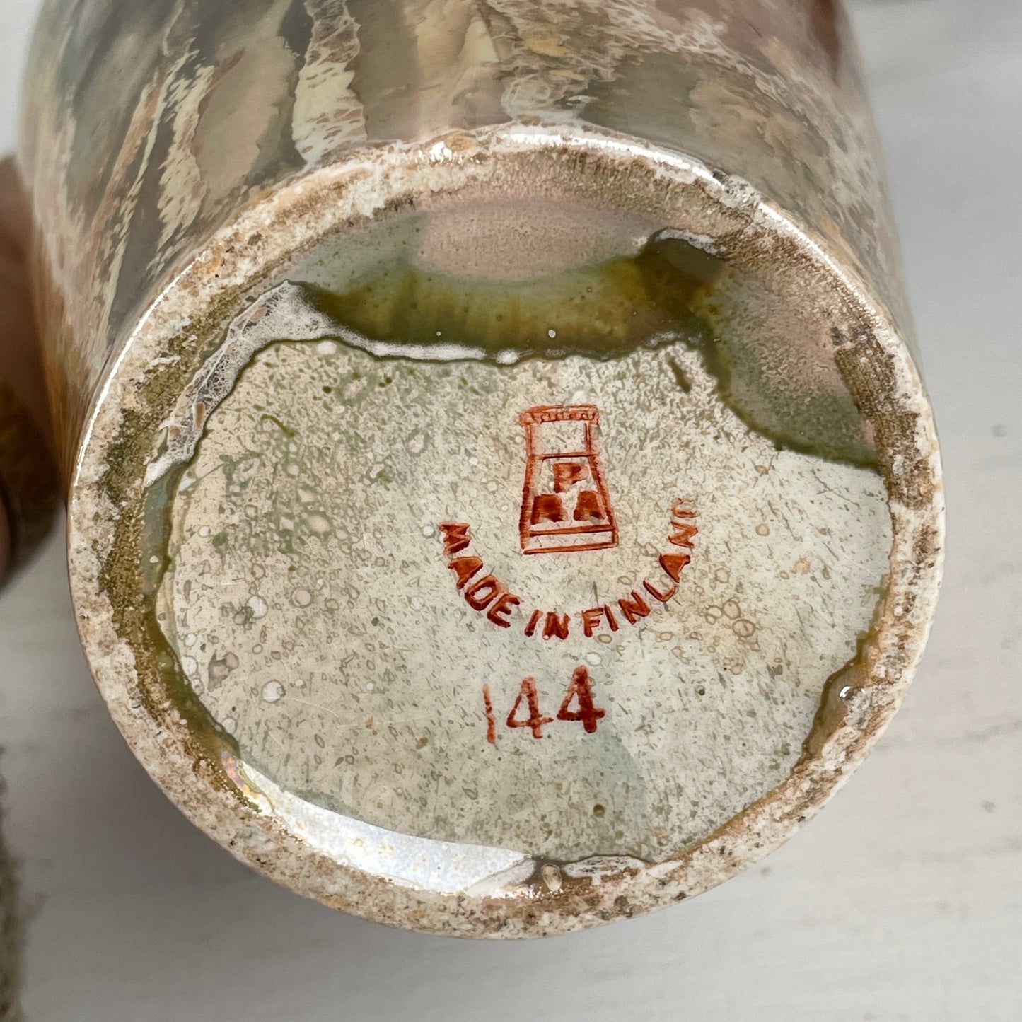 Arabia finsk art deco fajance vase - Mission Afrika Genbrug