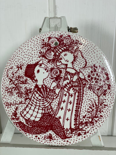 Bjørn Wiinblad månedsplatter - rød - Juni