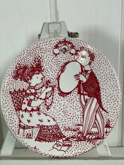 Bjørn Wiinblad månedsplatter - rød - September