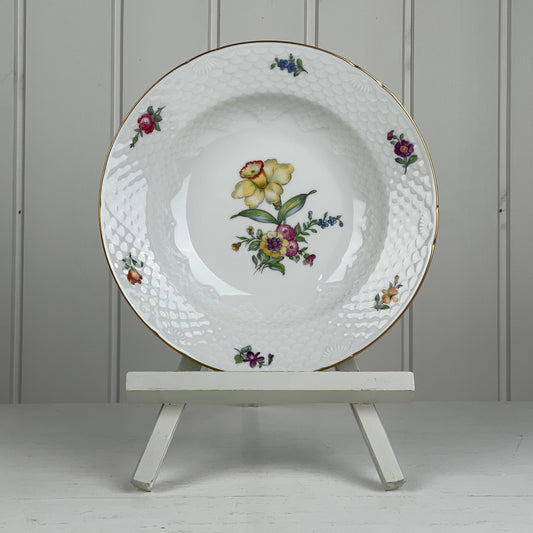 Dyb tallerken, Saksisk Blomst, Bing og Grøndahl - Mission Afrika Genbrug