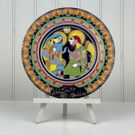 Farverig Platte, Bjørn Wiinblad - Mission Afrika Genbrug