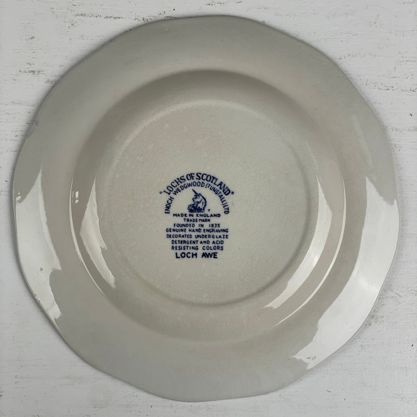 Frokosttallerken, Engelsk Fajance - Mission Afrika Genbrug