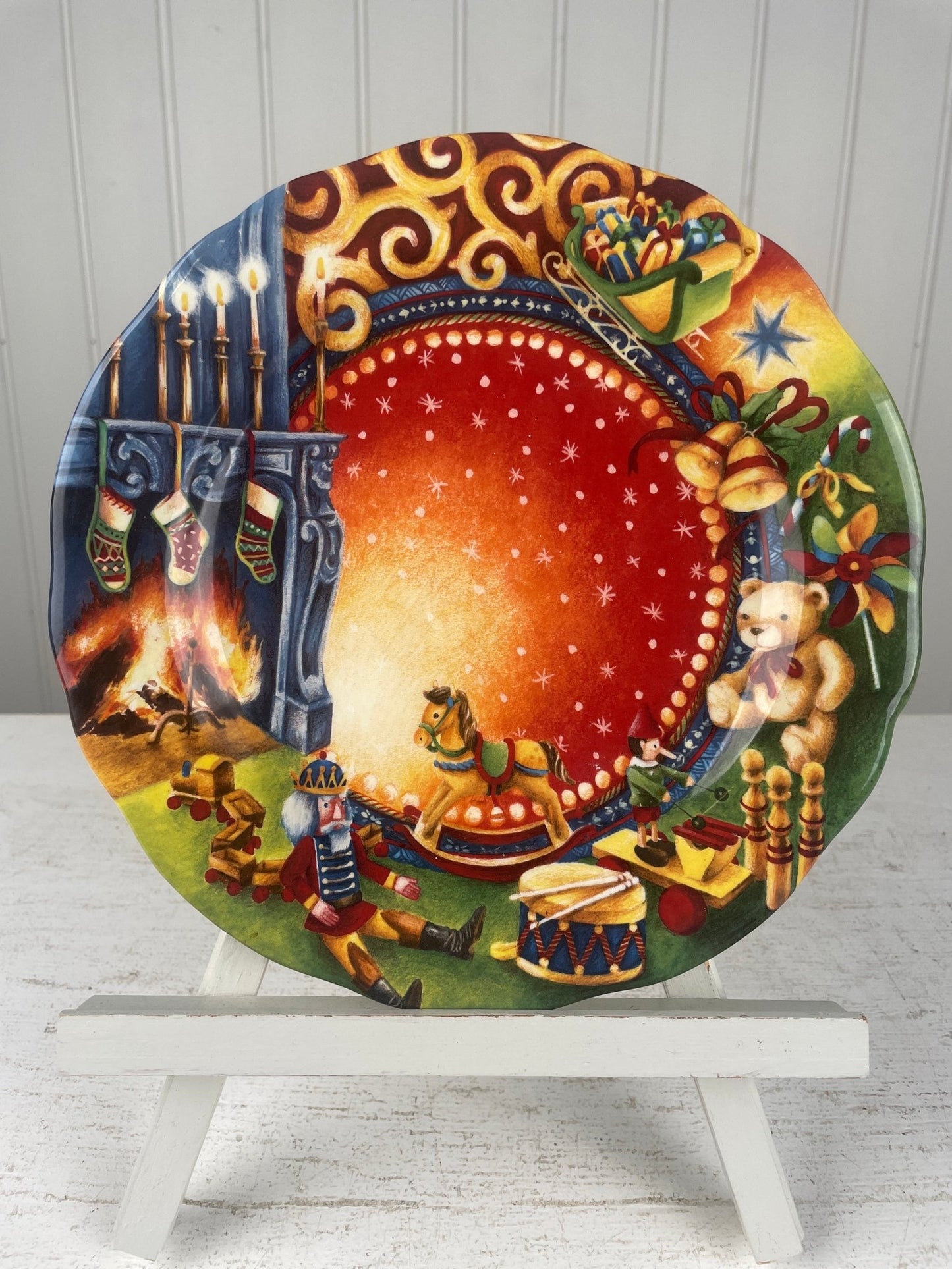 Gien fransk vintage juletallerken. 2003 - Mission Afrika Genbrug