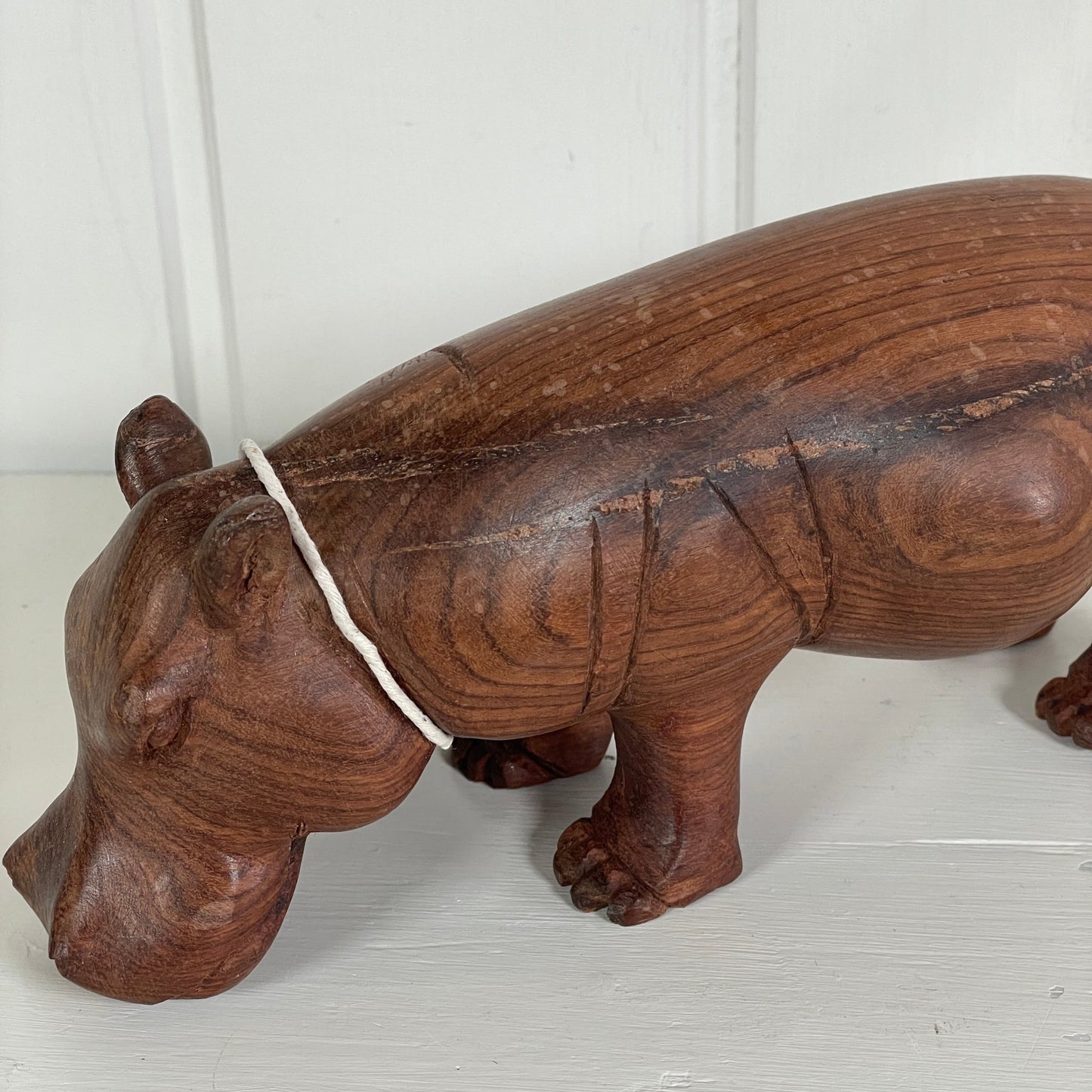 Håndlavet flodhest fra Mali - Mission Afrika Genbrug