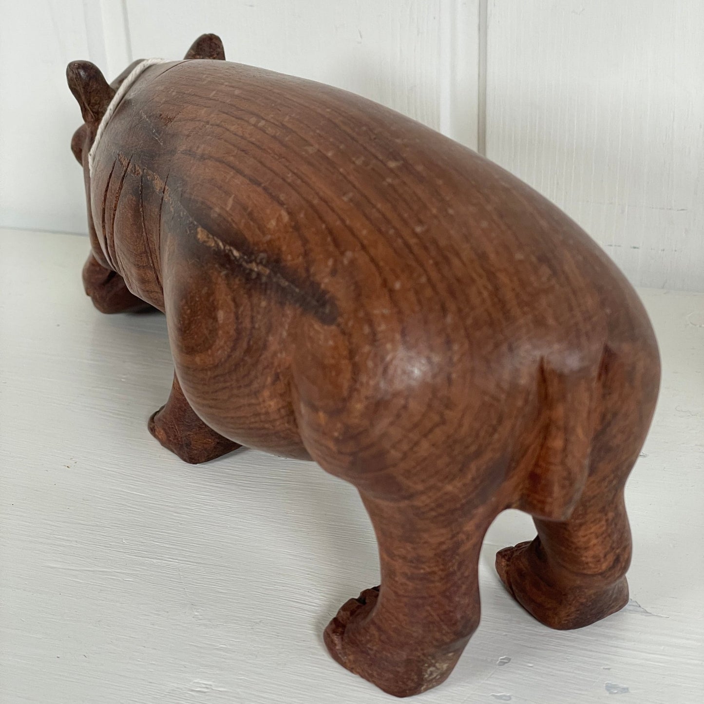 Håndlavet flodhest fra Mali - Mission Afrika Genbrug