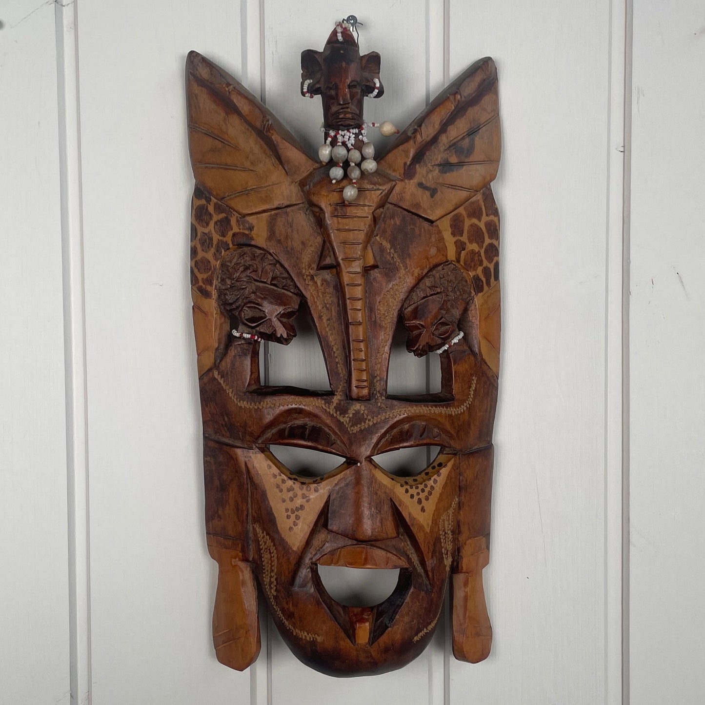 Håndskåret Afrikansk Maske - Mission Afrika Genbrug