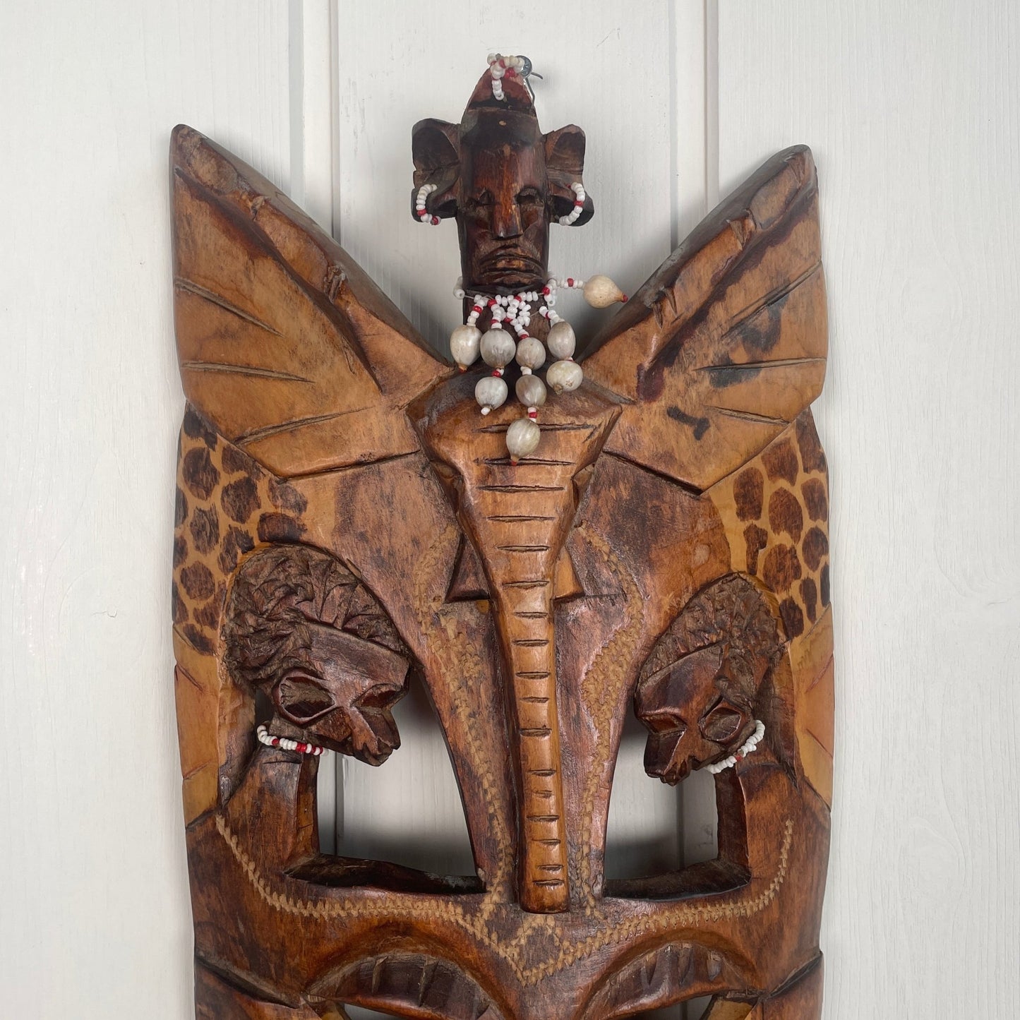 Håndskåret Afrikansk Maske - Mission Afrika Genbrug