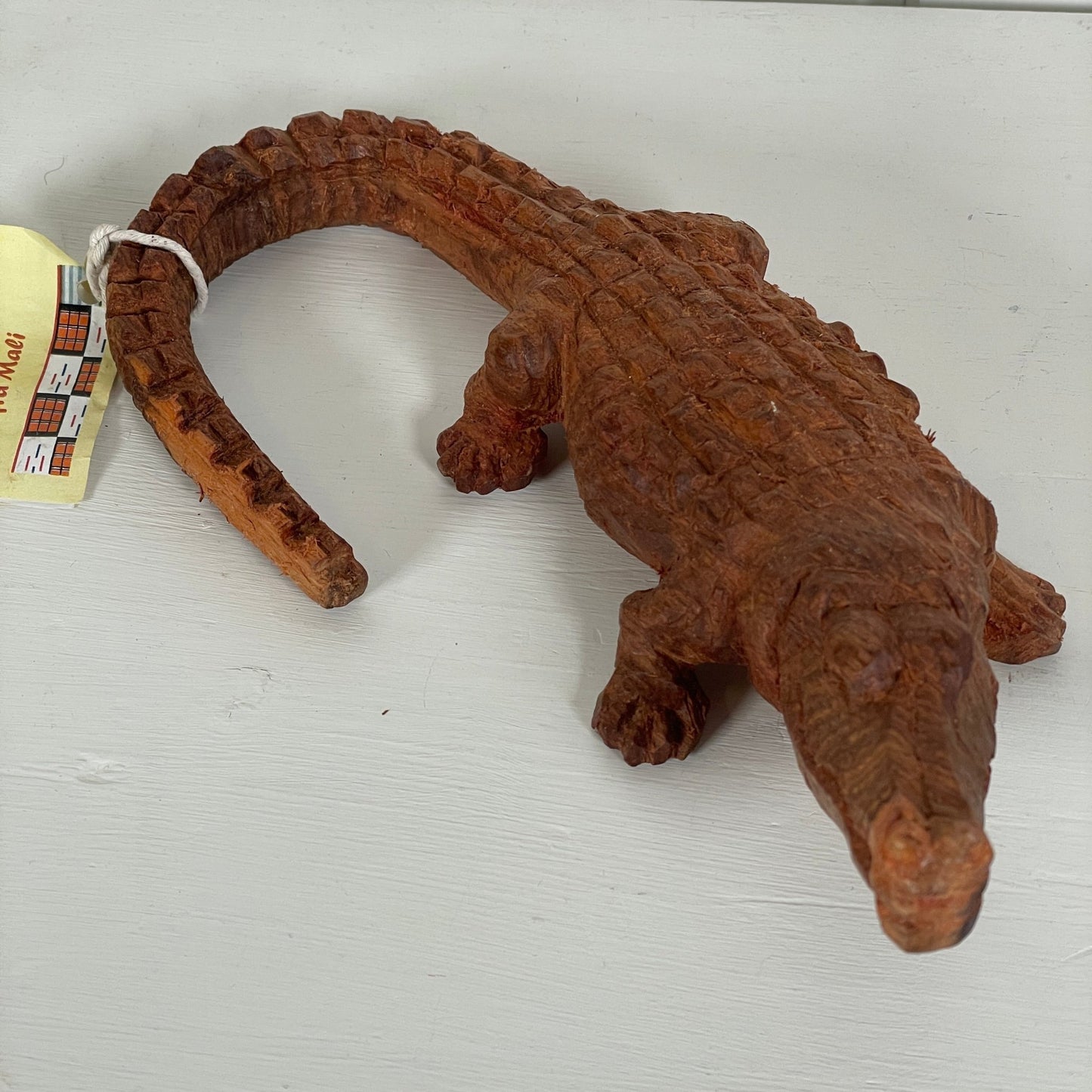 Håndskåret krokodille fra Mali - Mission Afrika Genbrug