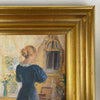 Indrammet billede, Anna Ancher, “Interiør med ung pige foran et spejl”, reproduktion - Mission Afrika Genbrug