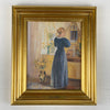 Indrammet billede, Anna Ancher, “Interiør med ung pige foran et spejl”, reproduktion - Mission Afrika Genbrug