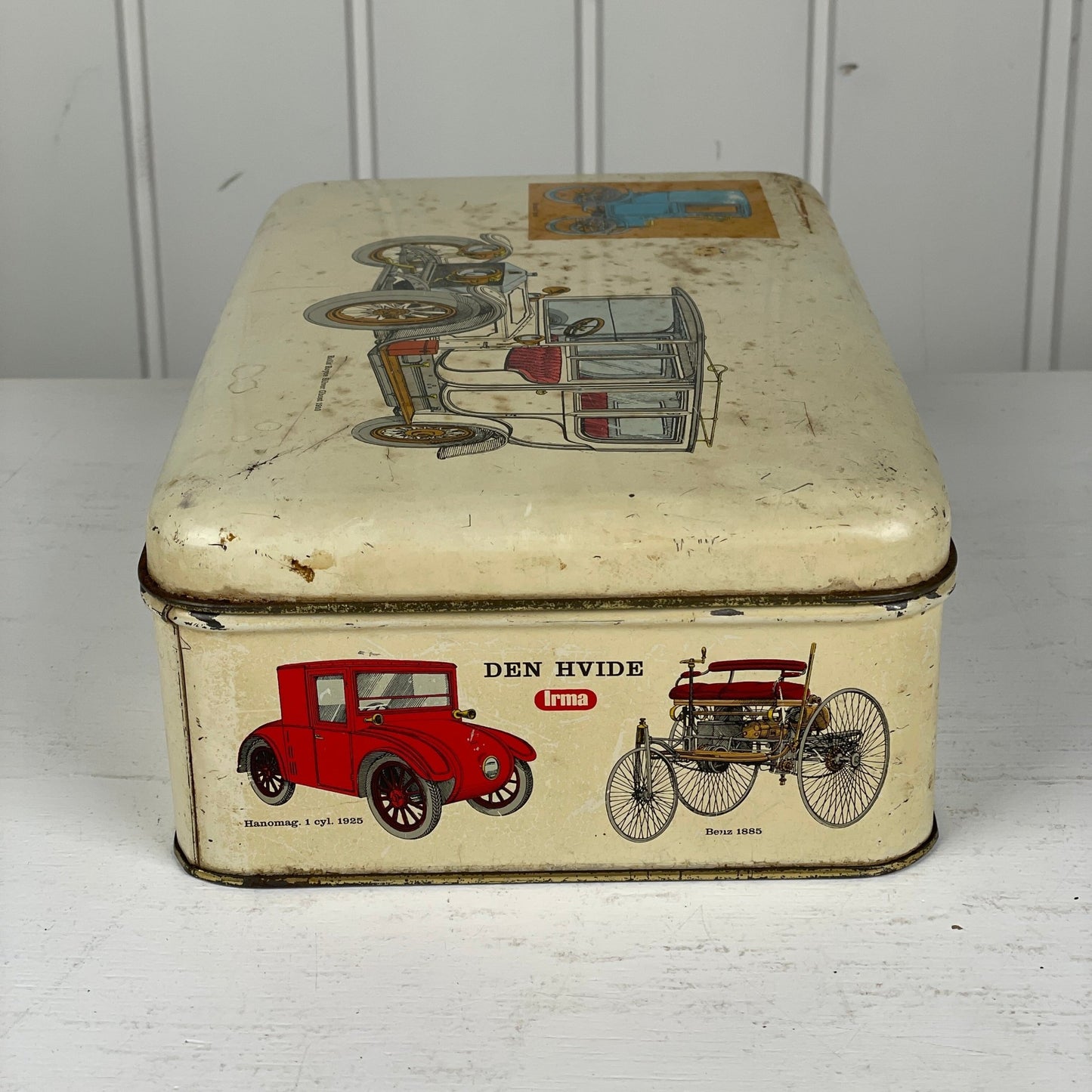 Irma dåse med bilmotiv - Mission Afrika Genbrug