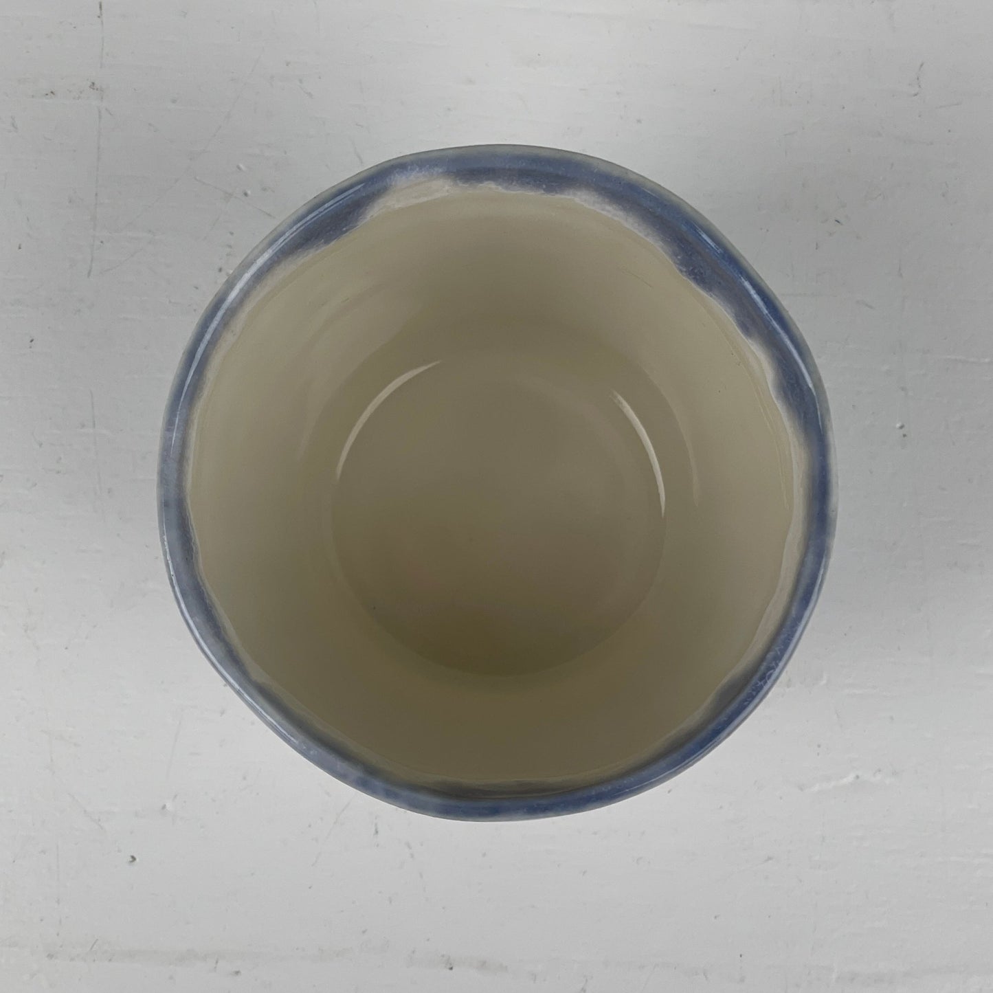 Keramik kop, blå, Kathrine Marie - Mission Afrika Genbrug