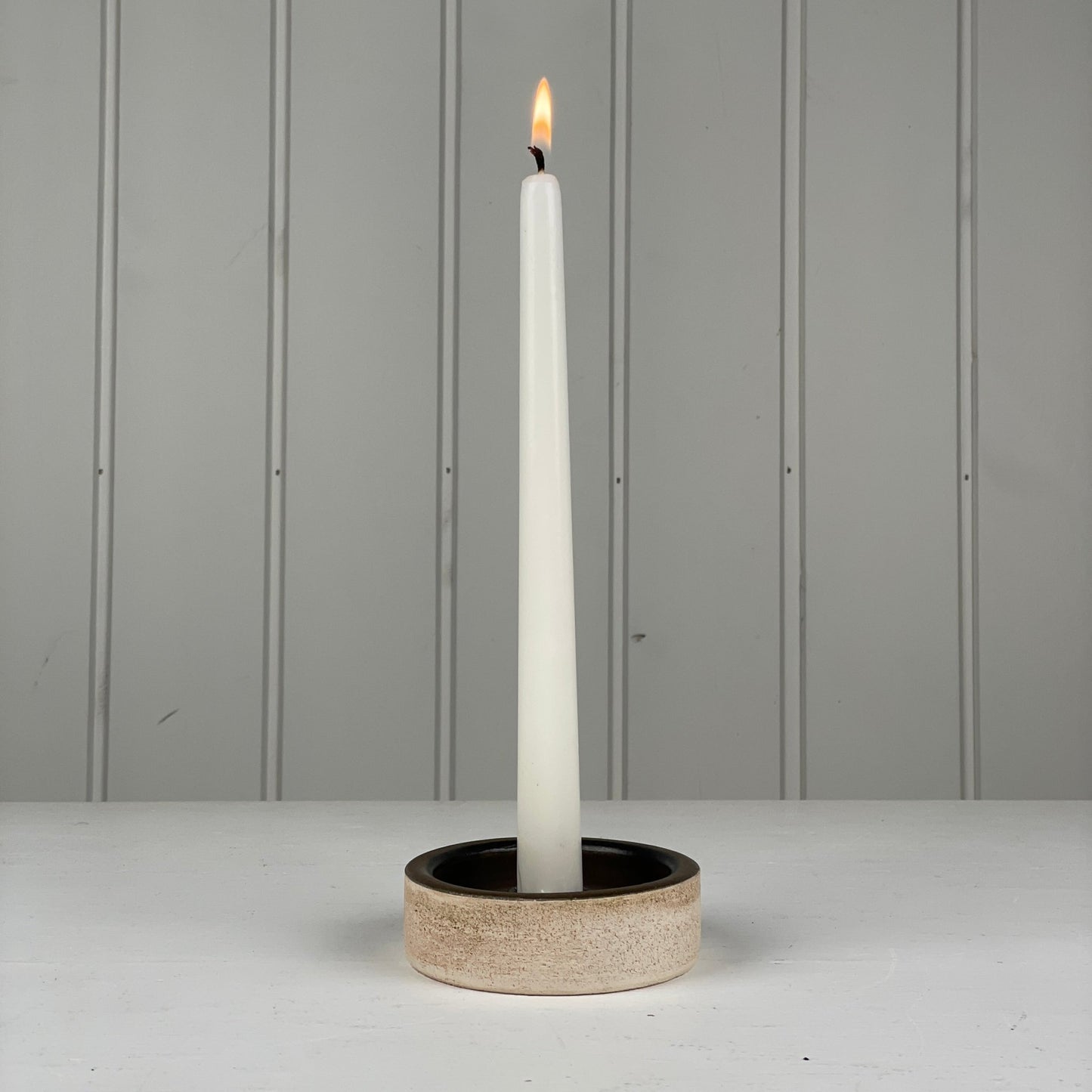 Keramik lysestage, Frede Damgaard, Ebeltoft - Mission Afrika Genbrug