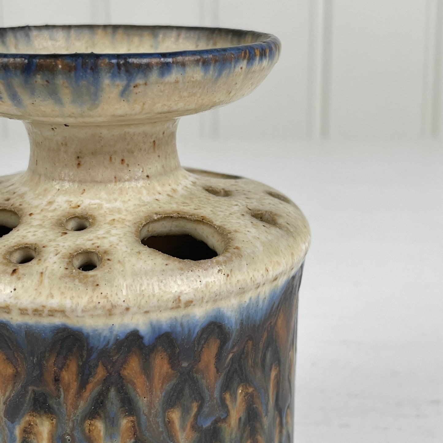 Keramik vase/lysholder, Nis Stougaard - Mission Afrika Genbrug