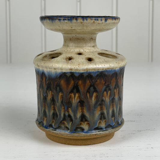 Keramik vase/lysholder, Nis Stougaard - Mission Afrika Genbrug