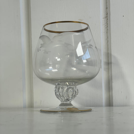 Lyngby cognac mågeglas - Mission Afrika Genbrug