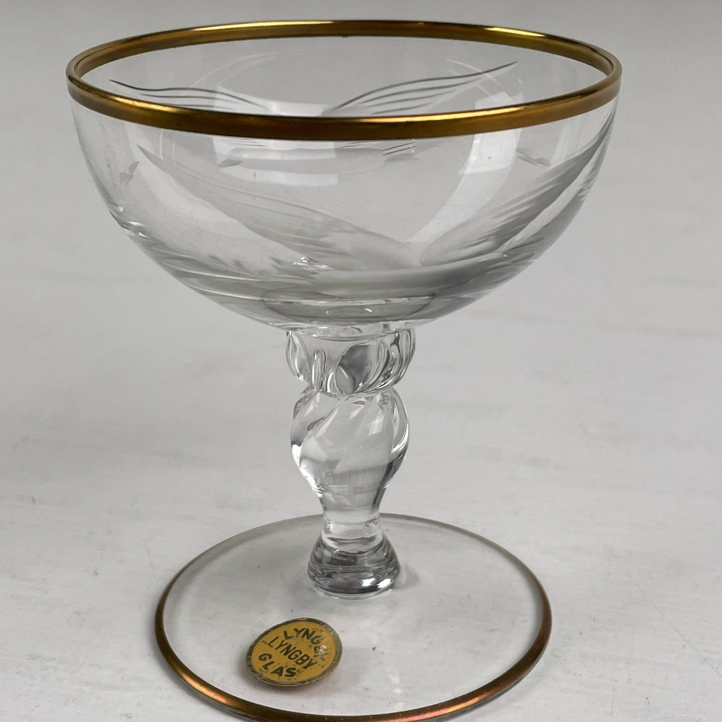 Lyngby mågeglas likørglas - Mission Afrika Genbrug