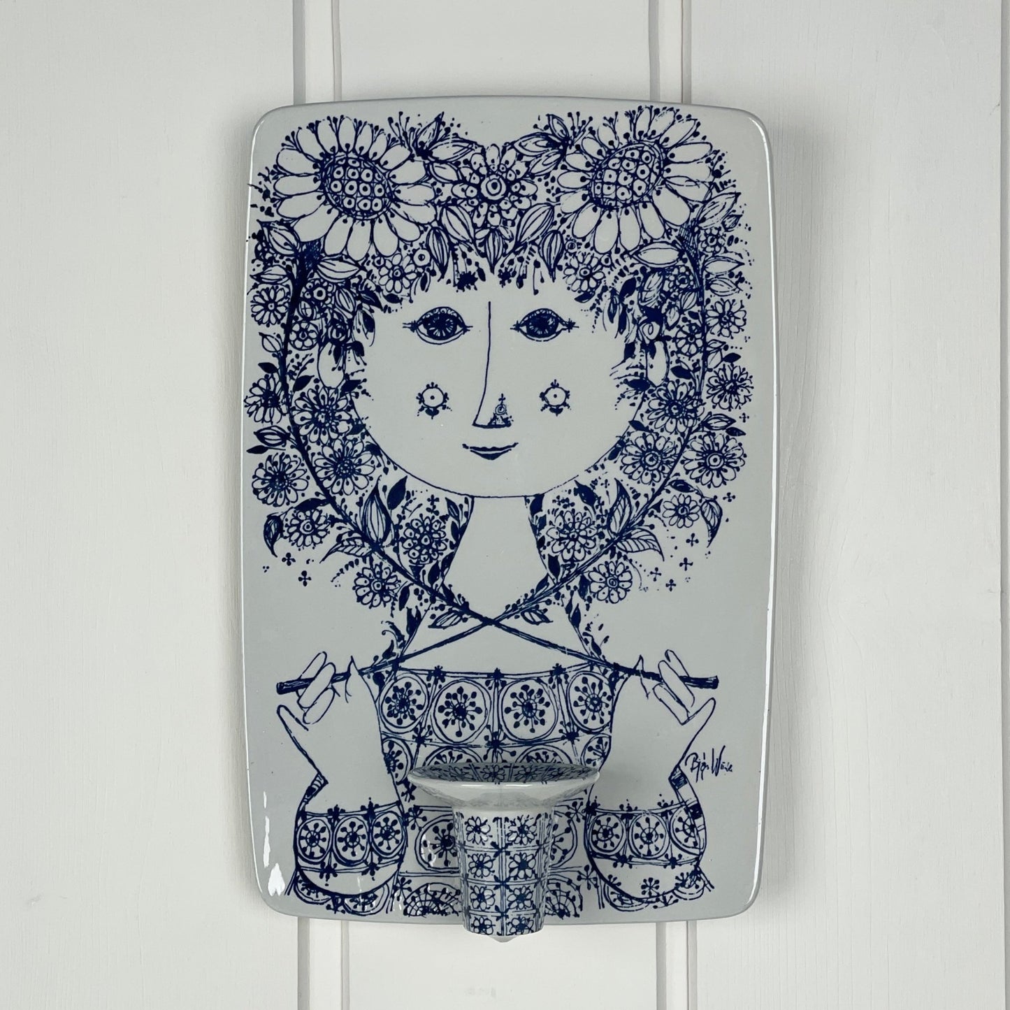 Lysestage, væghængt, Bjørn Wiinblad - Mission Afrika Genbrug