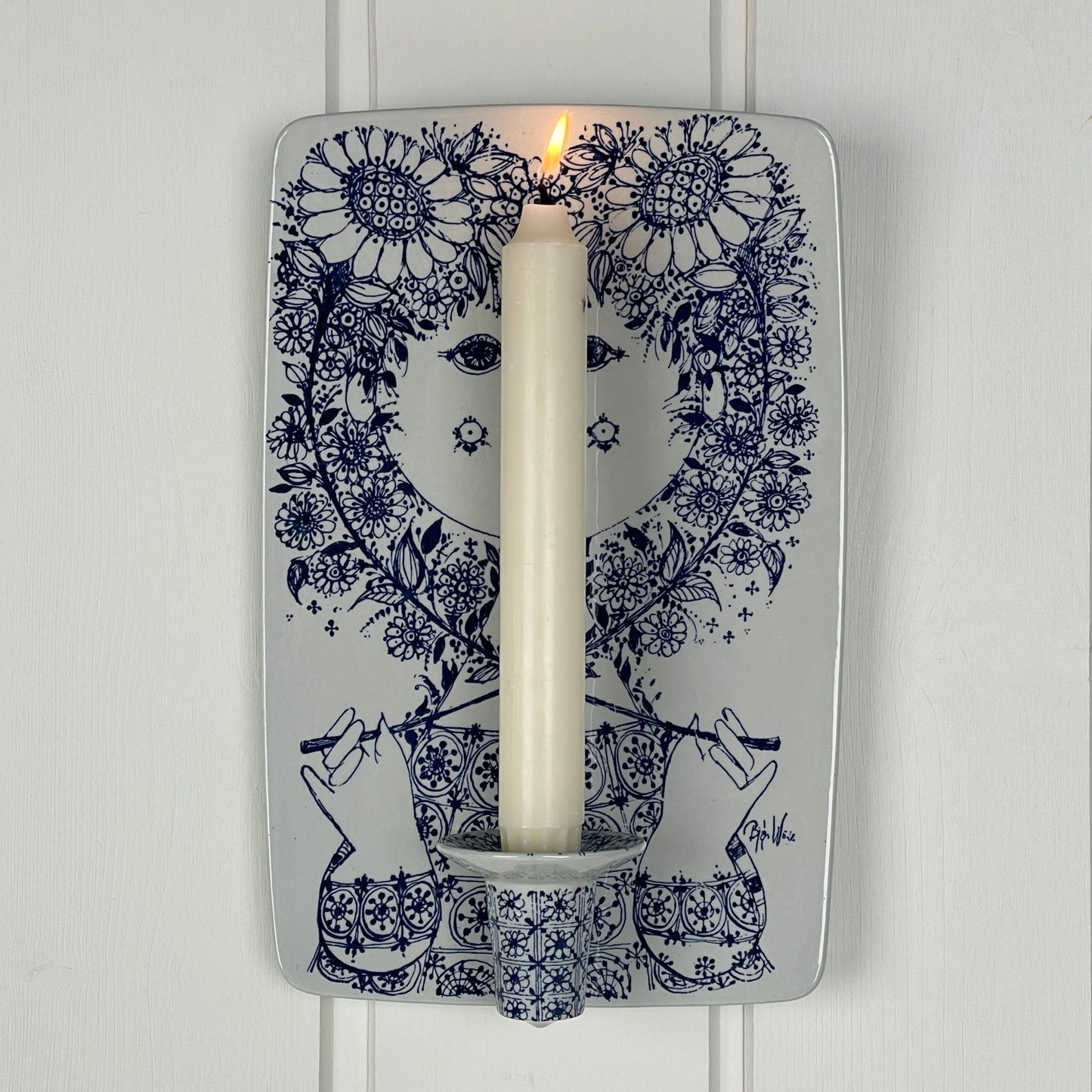 Lysestage, væghængt, Bjørn Wiinblad - Mission Afrika Genbrug