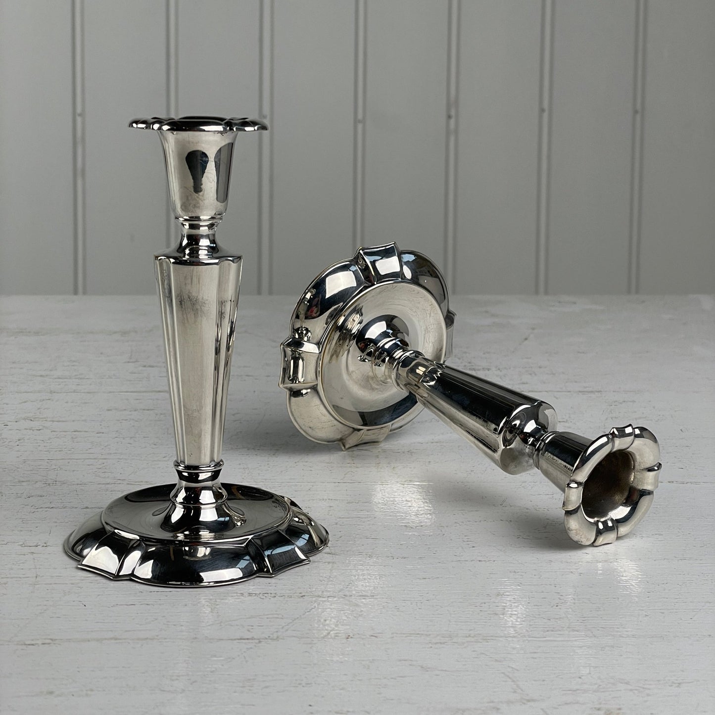 Lysestager, sølvplet - Mission Afrika Genbrug