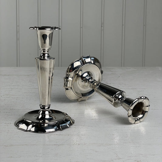 Lysestager, sølvplet - Mission Afrika Genbrug